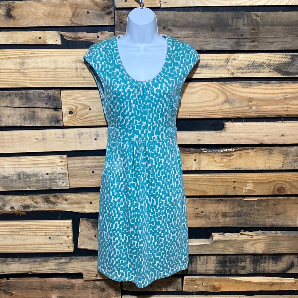 Womens Boden Margo‎ Green Geometric Casual Dress Size 2